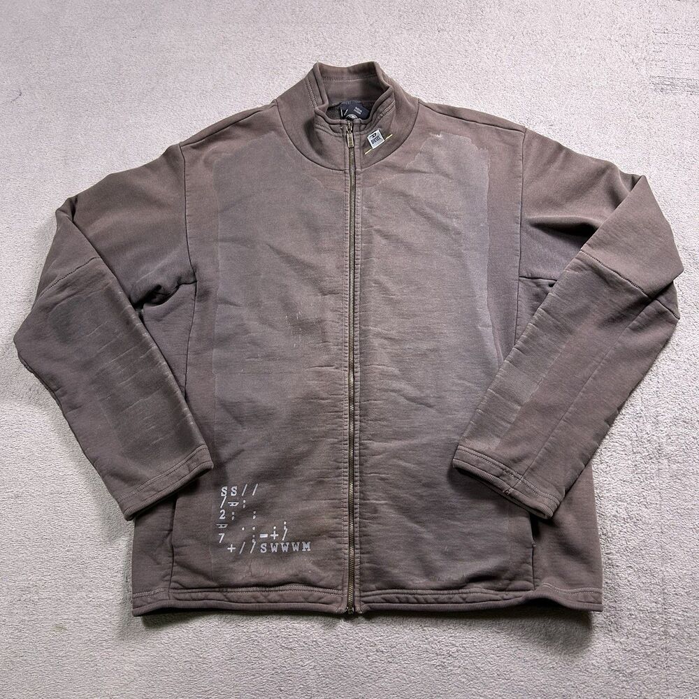 Vintage Y2K Diesel Full Zip Jacket Mens XXL Gray Grunge Distressed Archive Flaw